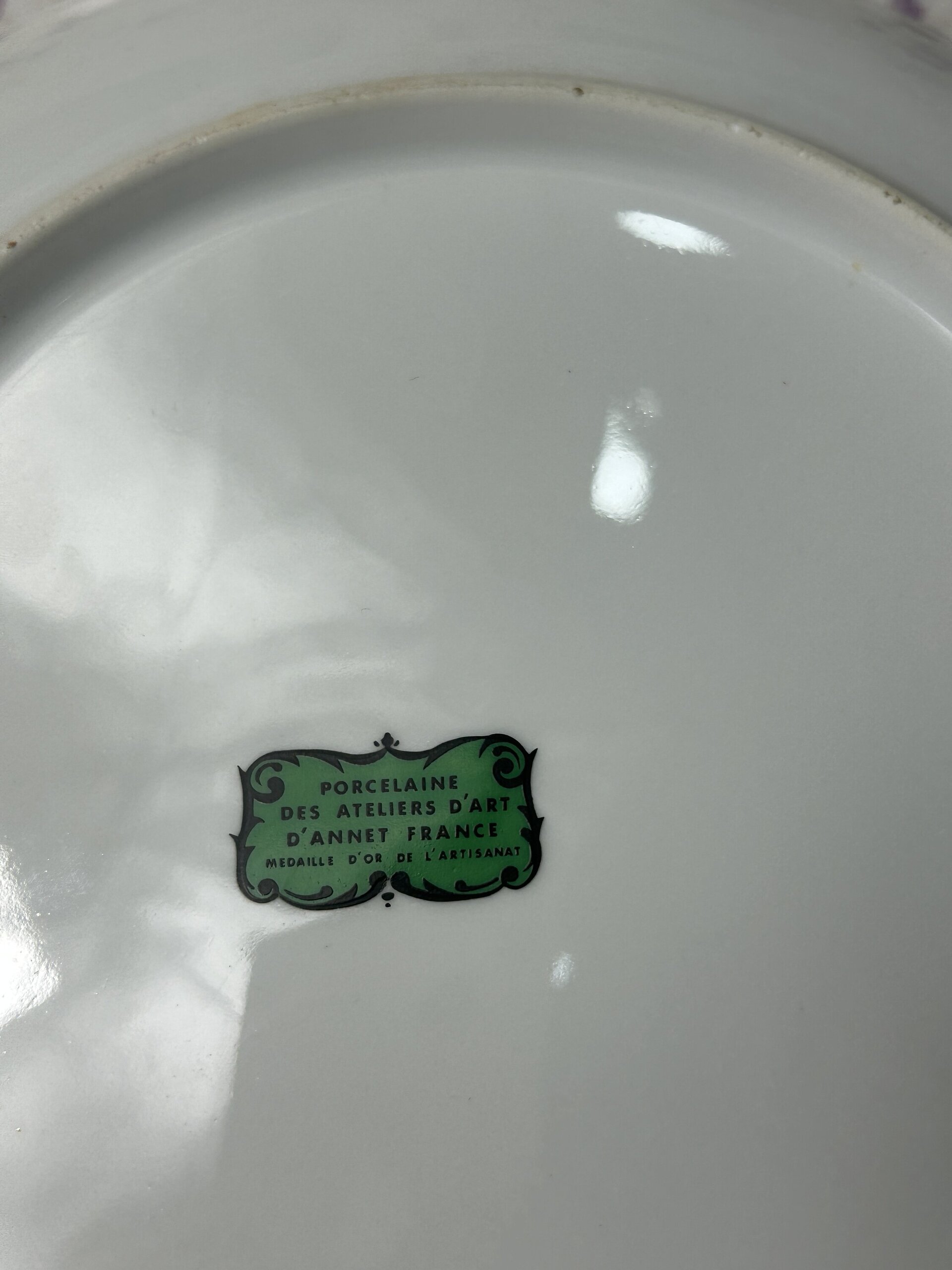 Plato de Porcelana Vintage Annet France - 6