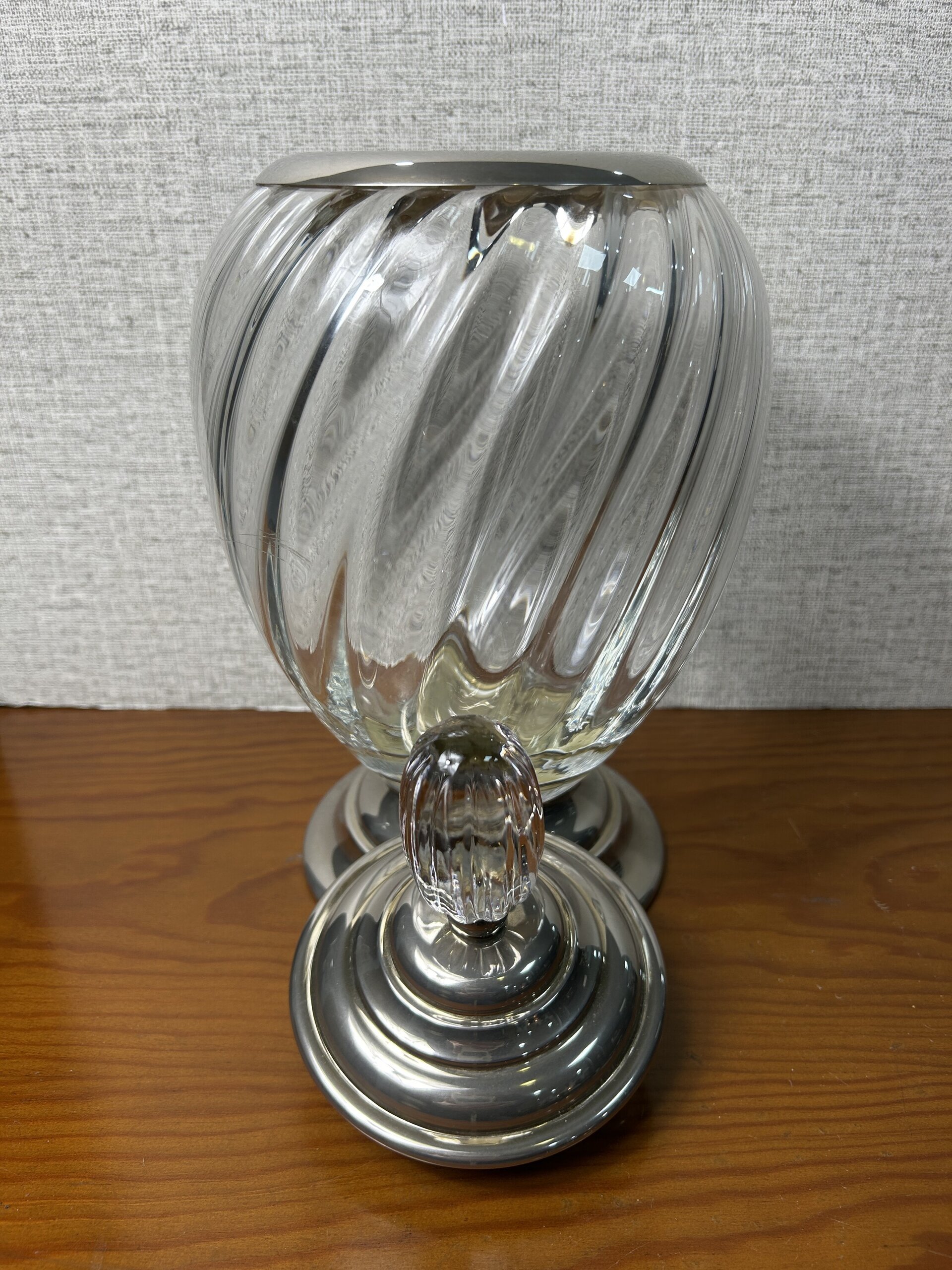 Tarro decorativo de cristal con tapa metálica - 8