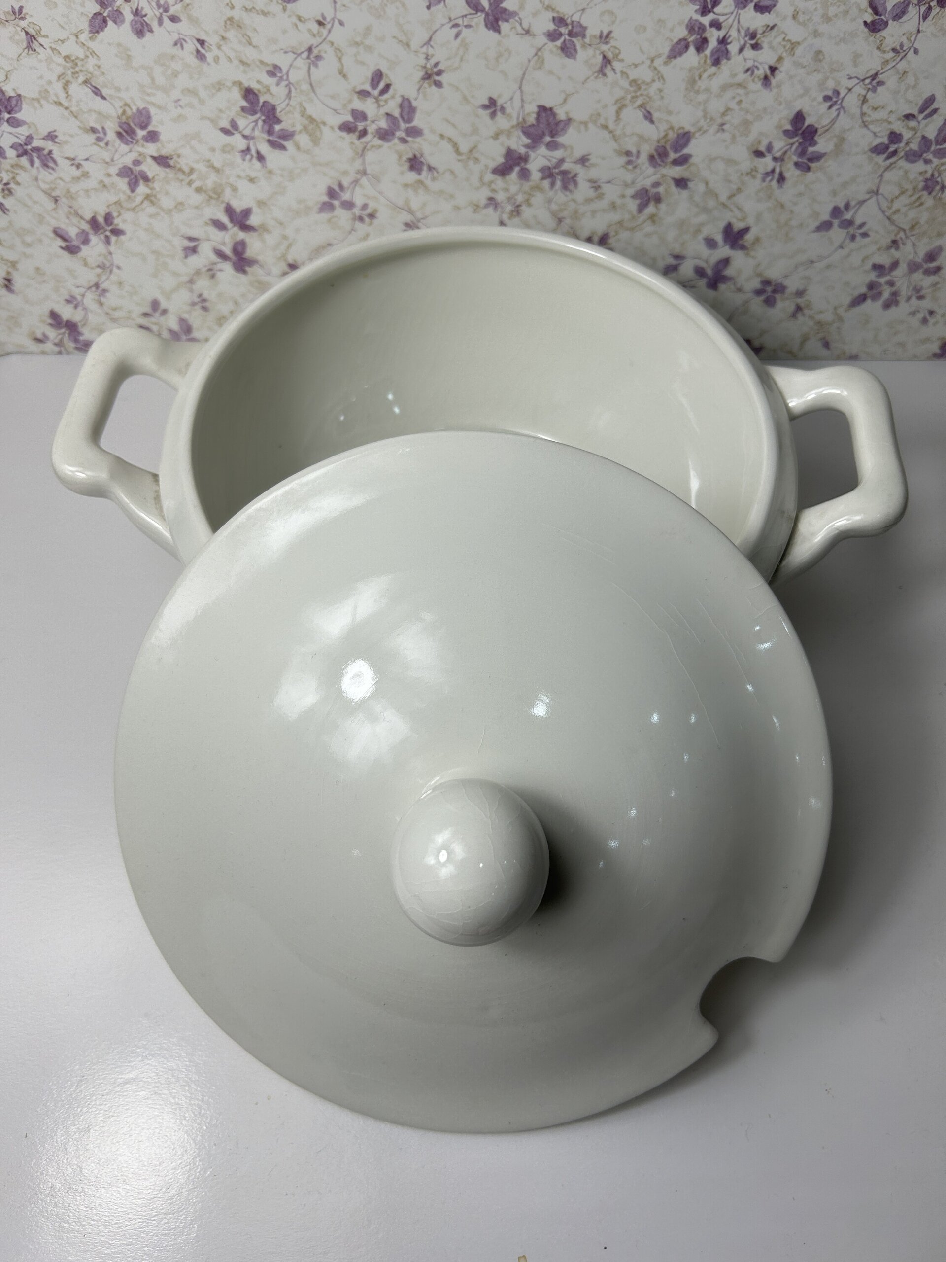 Sopera Vintage Royal China Vigo - Porcelana Blanca - 3