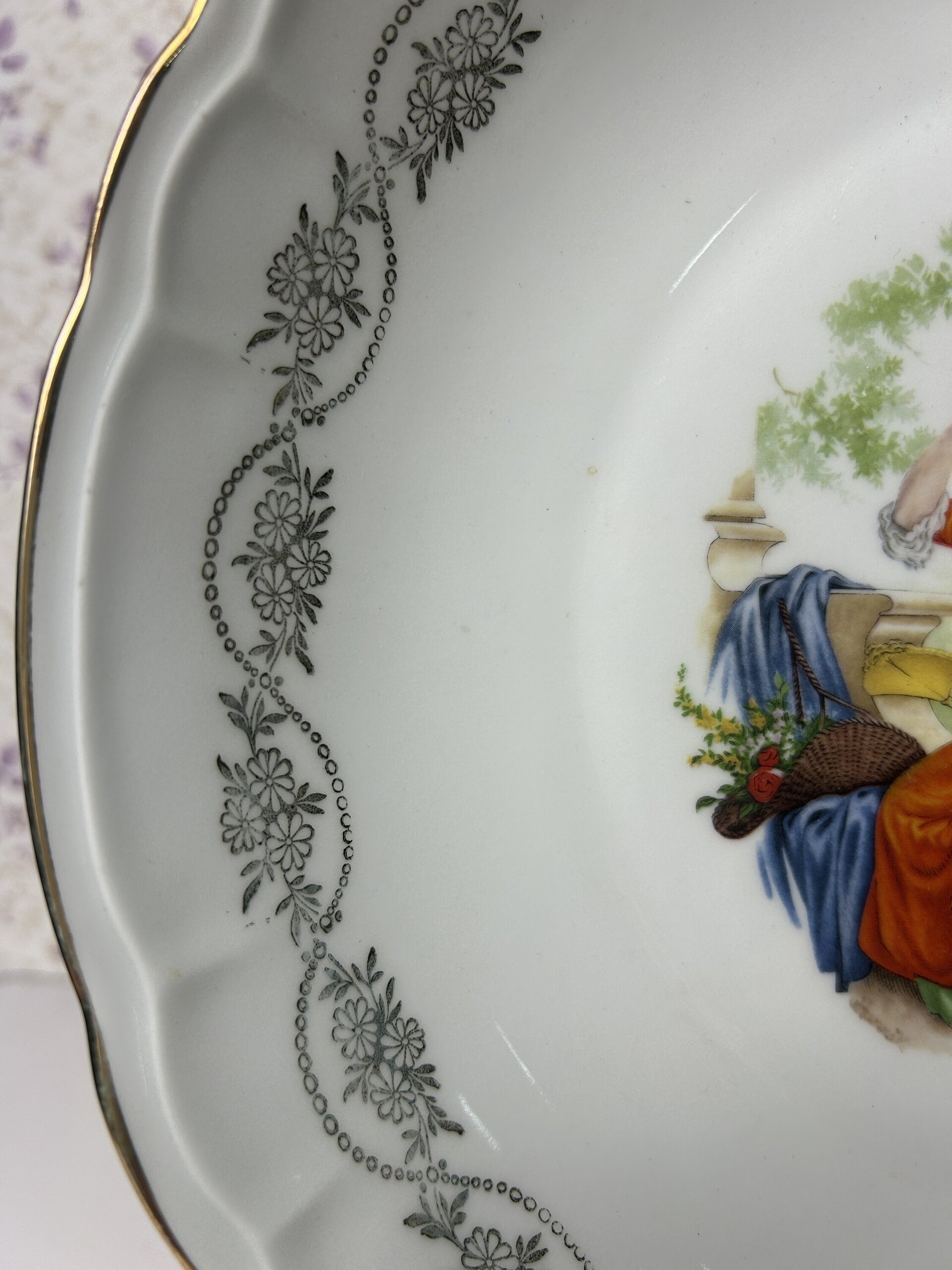 Plato de Porcelana Vintage Annet France - 5