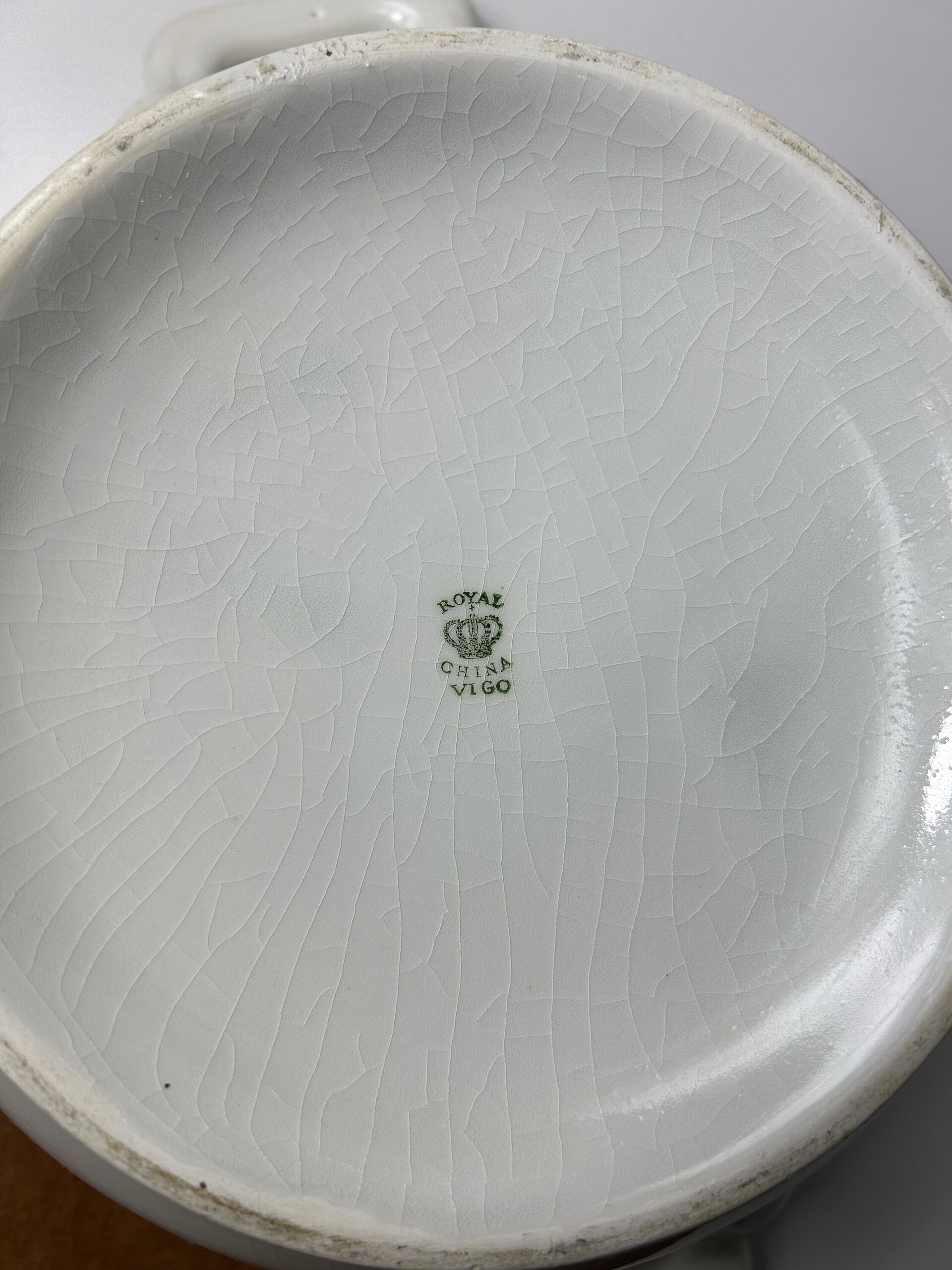 Sopera Vintage Royal China Vigo - Porcelana Blanca - 6