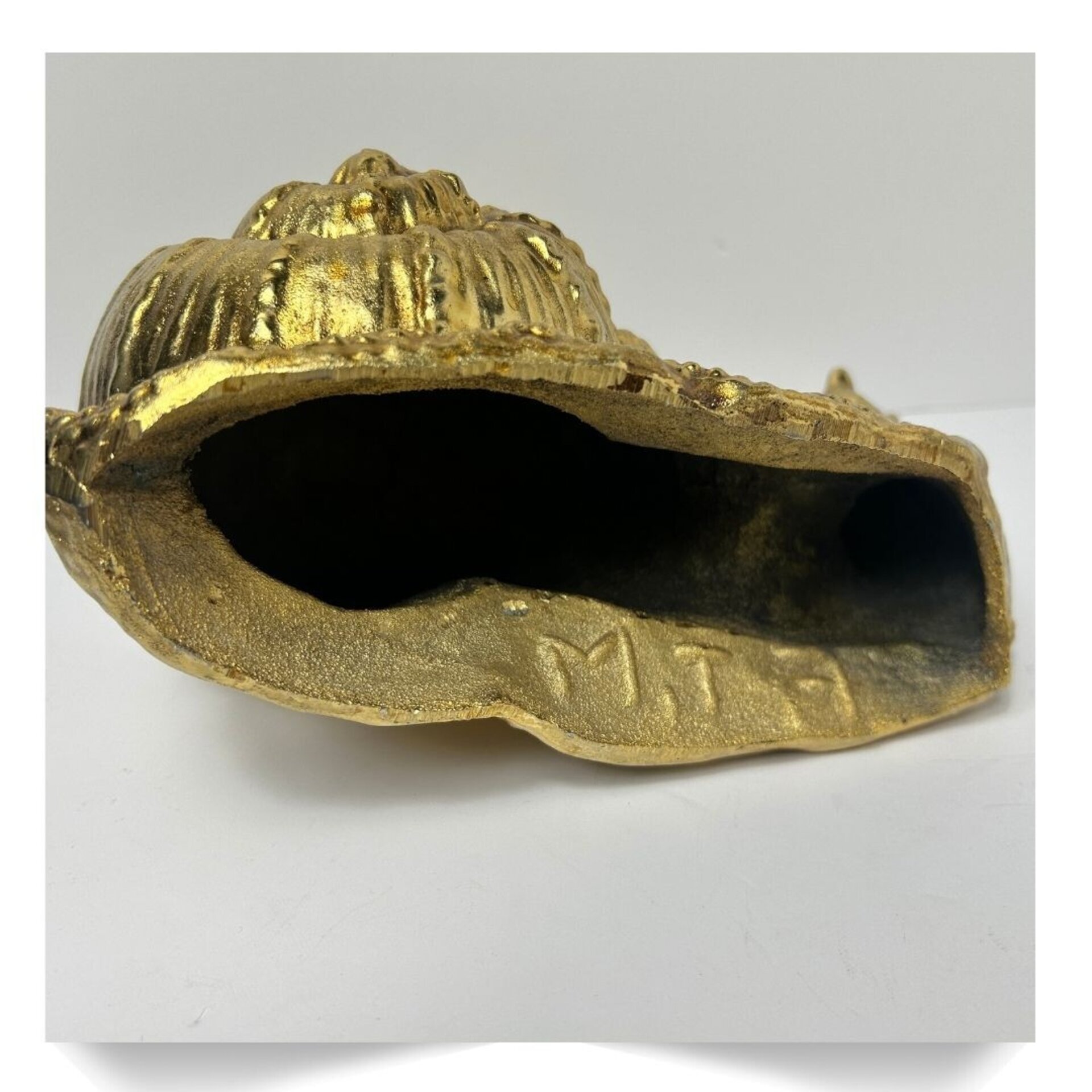 Preciosa figura de bronce de un caracol  hecha a mano. - 3