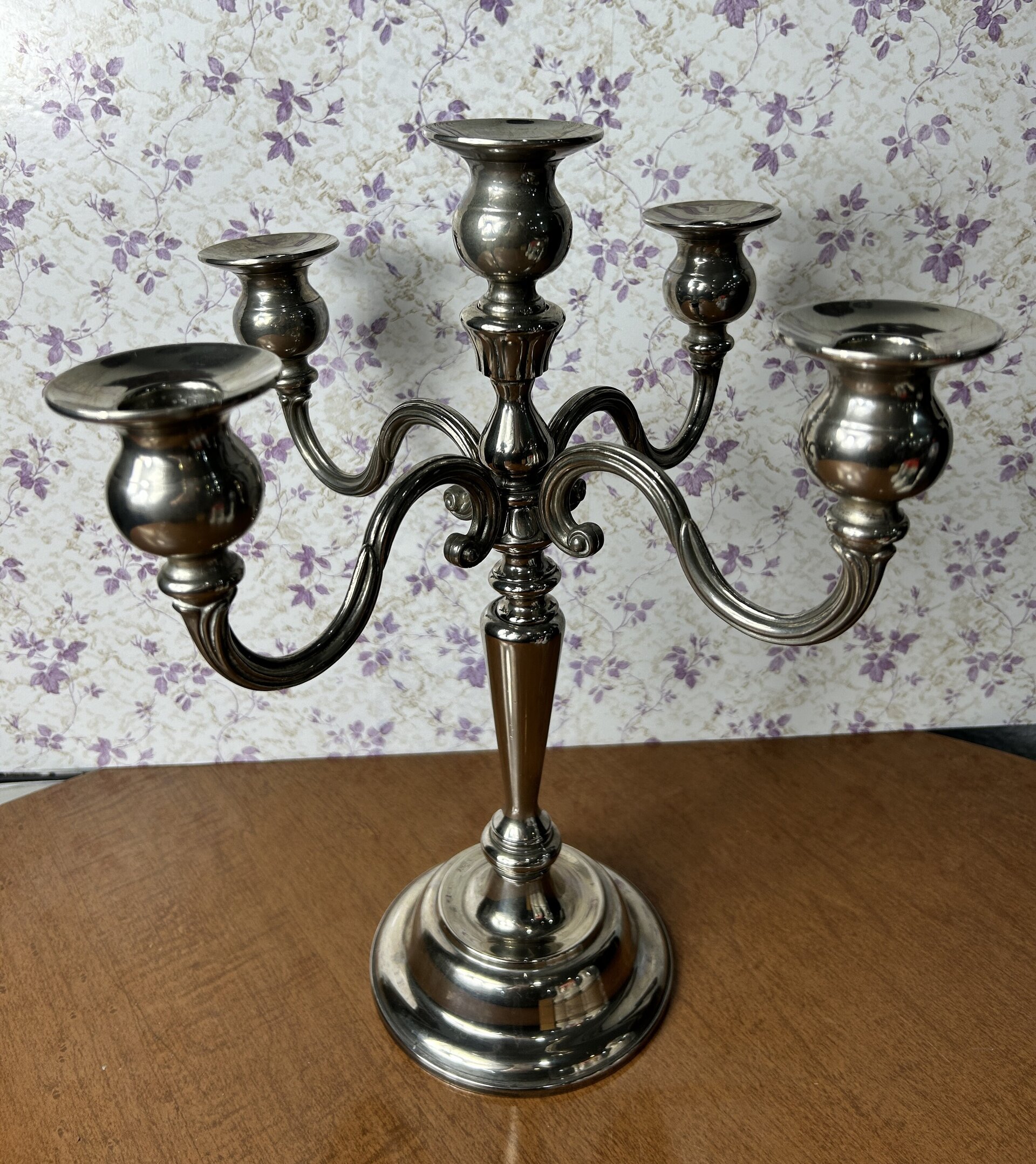 Candelabro bañado en plata. - 3