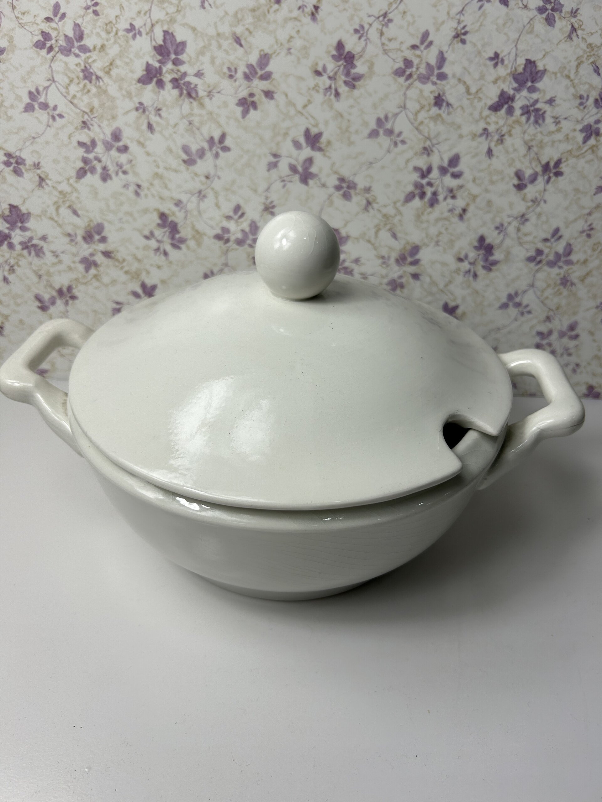 Sopera Vintage Royal China Vigo - Porcelana Blanca - 1