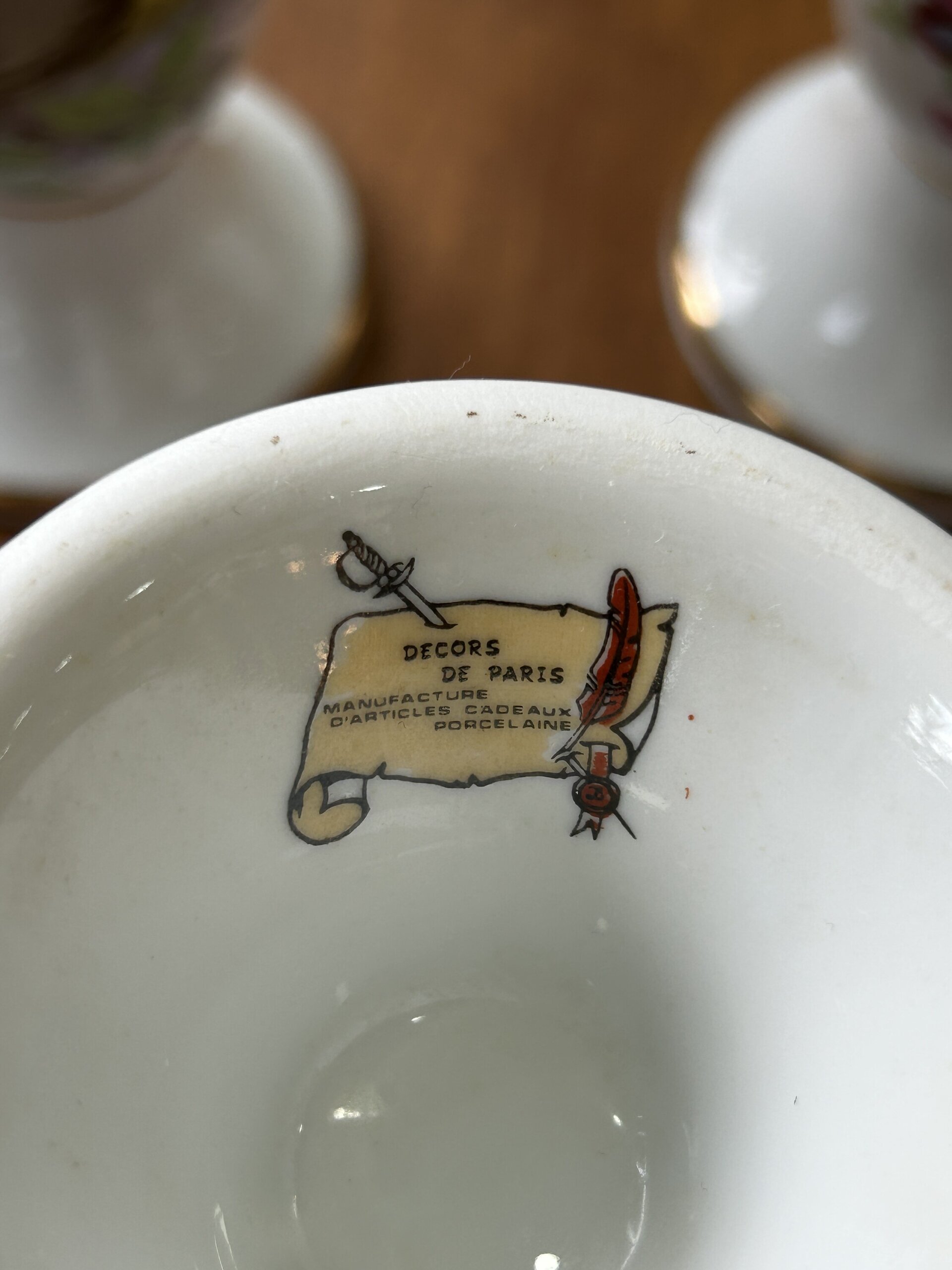 Set 5 Mazagrans Porcelana Decors de Paris - 11